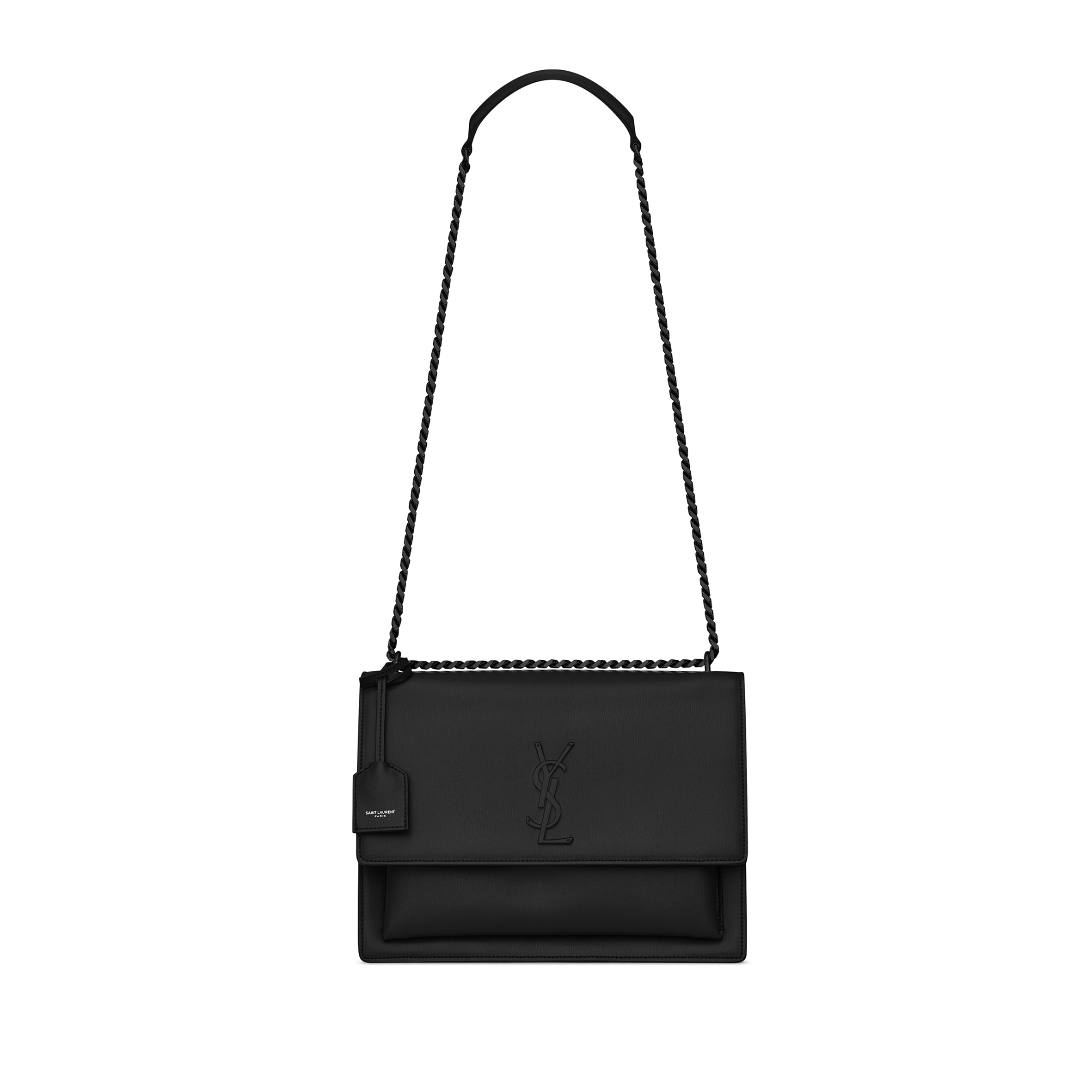 YSL SUNSET LARGE IN SMOOTH LEATHER 498779D420U1000 (27*18*8cm)
